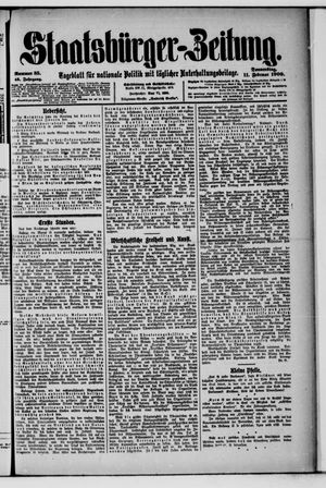Staatsbürger-Zeitung on Feb 11, 1909
