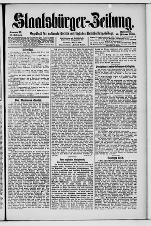 Staatsbürger-Zeitung on Feb 13, 1909