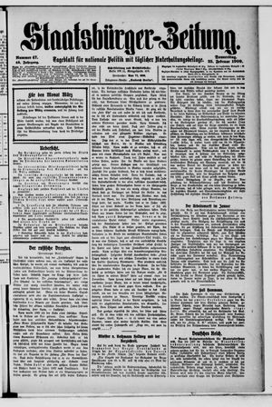 Staatsbürger-Zeitung on Feb 25, 1909