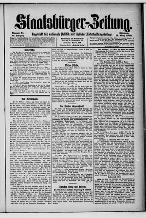 Staatsbürger-Zeitung on Mar 17, 1909