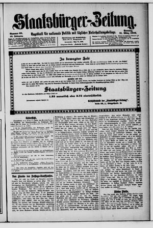 Staatsbürger-Zeitung vom 21.03.1909
