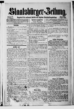 Staatsbürger-Zeitung on Apr 1, 1909