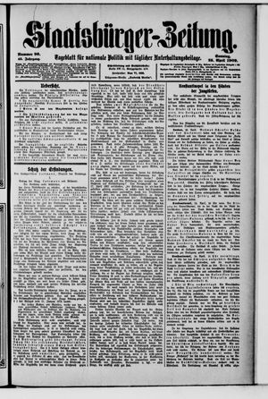 Staatsbürger-Zeitung vom 25.04.1909