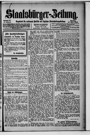 Staatsbürger-Zeitung vom 27.04.1909