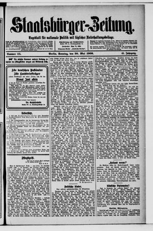 Staatsbürger-Zeitung vom 30.05.1909