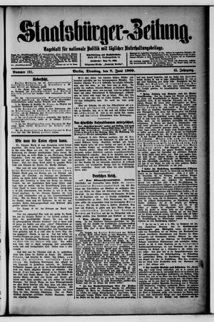 Staatsbürger-Zeitung vom 08.06.1909