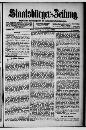 Staatsbürger-Zeitung vom 13.06.1909