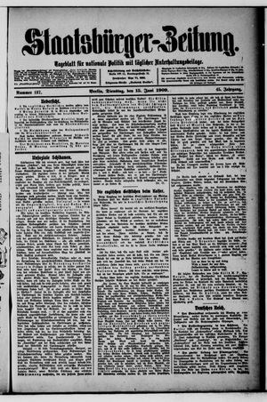 Staatsbürger-Zeitung vom 15.06.1909