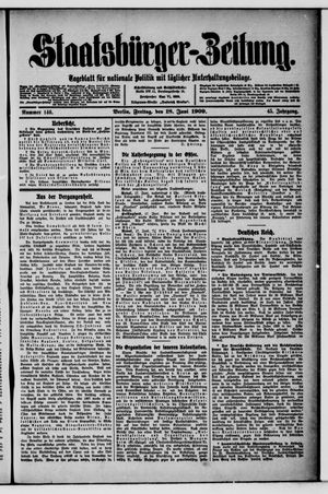 Staatsbürger-Zeitung vom 18.06.1909