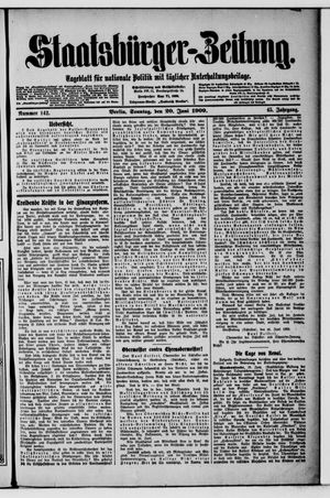 Staatsbürger-Zeitung vom 20.06.1909