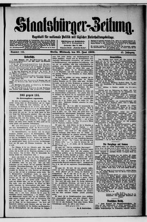 Staatsbürger-Zeitung vom 23.06.1909