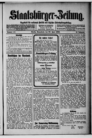 Staatsbürger-Zeitung vom 26.06.1909
