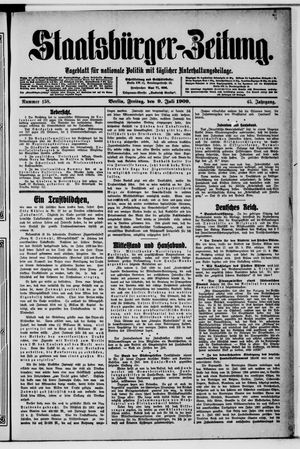 Staatsbürger-Zeitung vom 09.07.1909