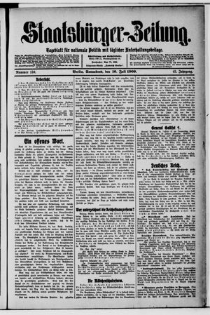 Staatsbürger-Zeitung vom 10.07.1909