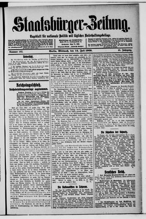Staatsbürger-Zeitung vom 14.07.1909