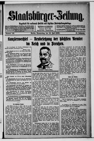 Staatsbürger-Zeitung vom 15.07.1909