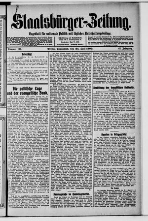 Staatsbürger-Zeitung vom 24.07.1909