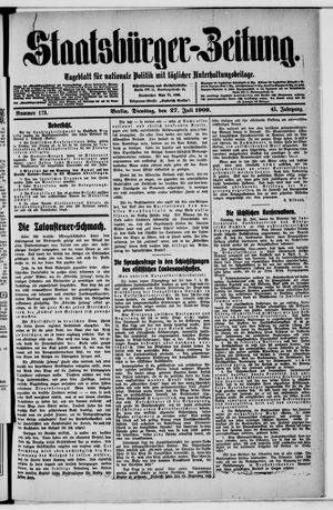 Staatsbürger-Zeitung vom 27.07.1909