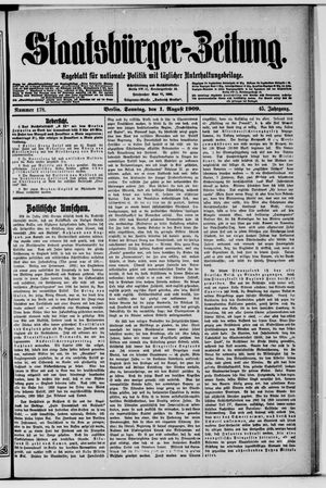 Staatsbürger-Zeitung vom 01.08.1909