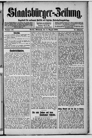 Staatsbürger-Zeitung vom 04.08.1909