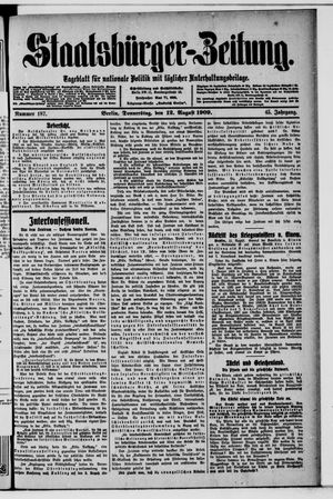 Staatsbürger-Zeitung on Aug 12, 1909