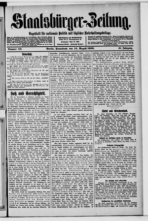 Staatsbürger-Zeitung vom 14.08.1909