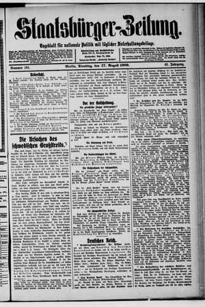 Staatsbürger-Zeitung vom 17.08.1909