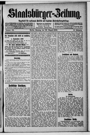 Staatsbürger-Zeitung vom 22.08.1909