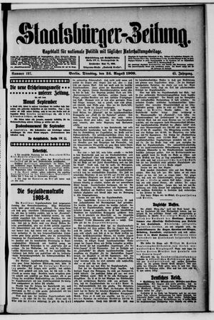 Staatsbürger-Zeitung vom 24.08.1909