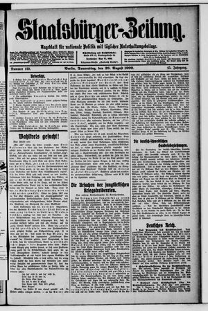Staatsbürger-Zeitung vom 26.08.1909