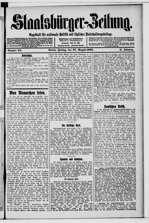 Staatsbürger-Zeitung vom 27.08.1909