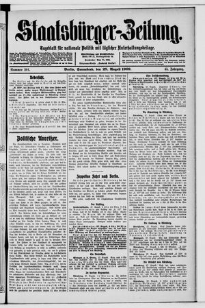 Staatsbürger-Zeitung vom 28.08.1909