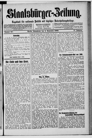Staatsbürger-Zeitung vom 04.09.1909