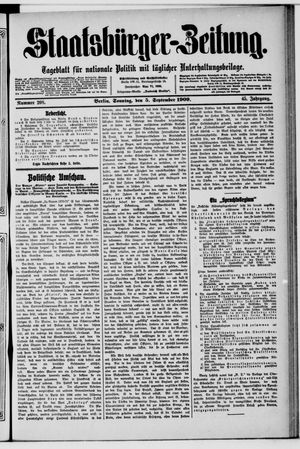 Staatsbürger-Zeitung vom 05.09.1909