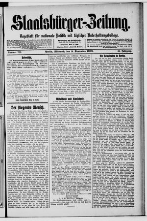 Staatsbürger-Zeitung on Sep 8, 1909