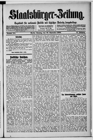 Staatsbürger-Zeitung vom 12.09.1909
