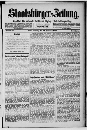Staatsbürger-Zeitung vom 14.09.1909