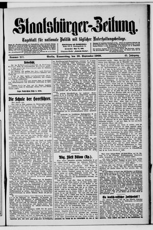 Staatsbürger-Zeitung vom 16.09.1909