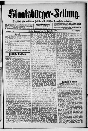 Staatsbürger-Zeitung vom 19.09.1909