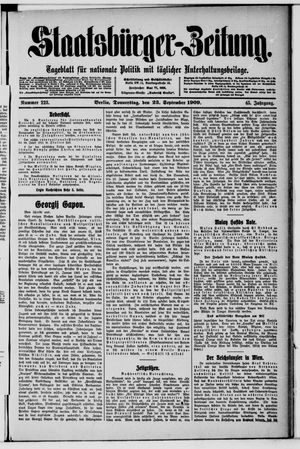 Staatsbürger-Zeitung vom 23.09.1909