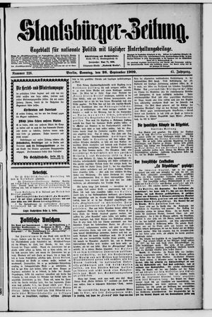 Staatsbürger-Zeitung on Sep 26, 1909