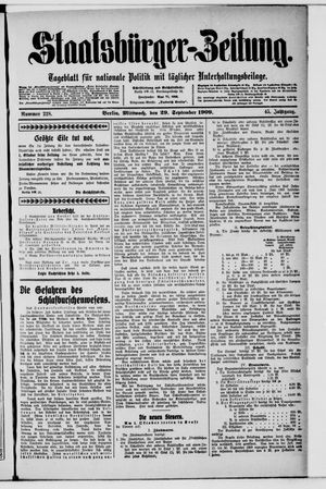 Staatsbürger-Zeitung vom 29.09.1909