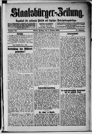 Staatsbürger-Zeitung vom 01.10.1909