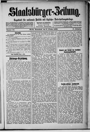 Staatsbürger-Zeitung vom 02.10.1909