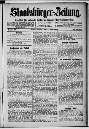 Staatsbürger-Zeitung vom 05.10.1909