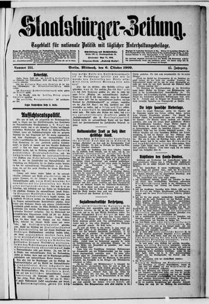 Staatsbürger-Zeitung on Oct 6, 1909