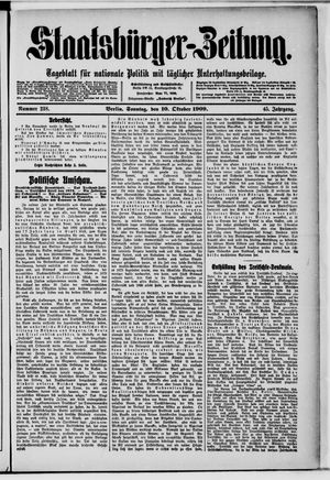 Staatsbürger-Zeitung vom 10.10.1909