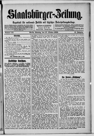 Staatsbürger-Zeitung vom 17.10.1909