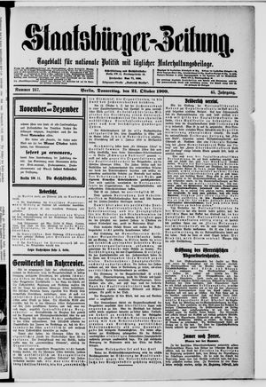 Staatsbürger-Zeitung vom 21.10.1909