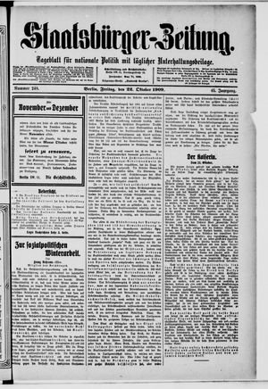 Staatsbürger-Zeitung vom 22.10.1909